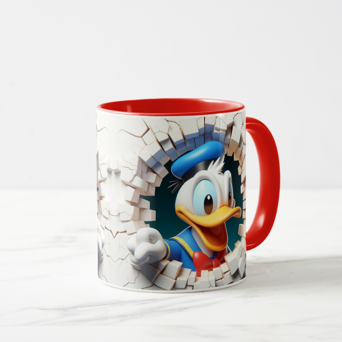 Donald Duck-Inspired Blue Cap Cartoon Character Mug