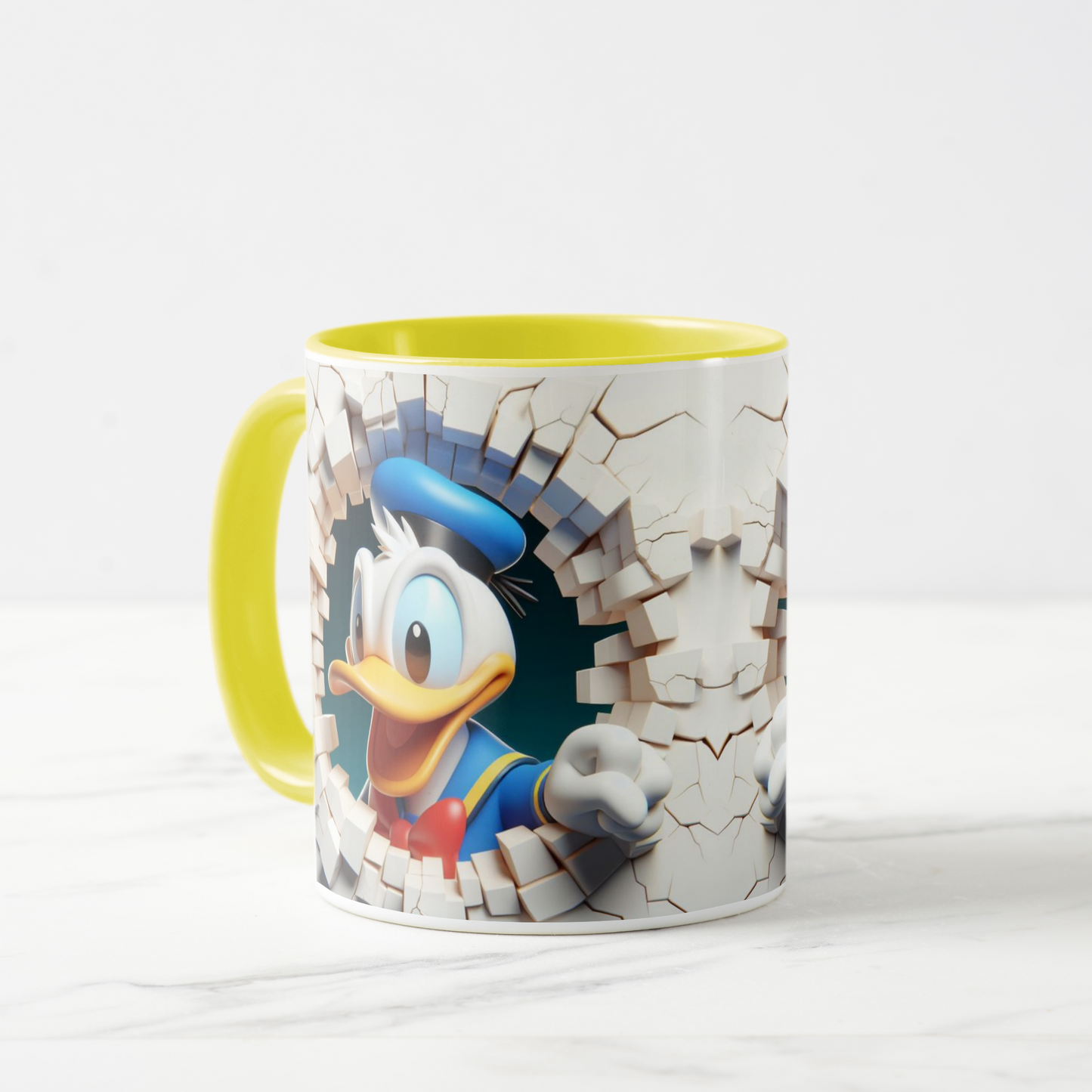Donald Duck-Inspired Blue Cap Cartoon Character Mug