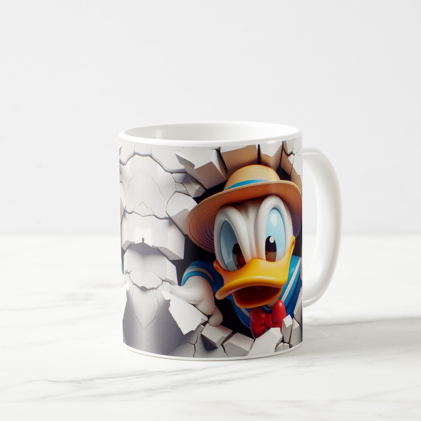 Donald Duck-Inspired Cartoon Character Mug