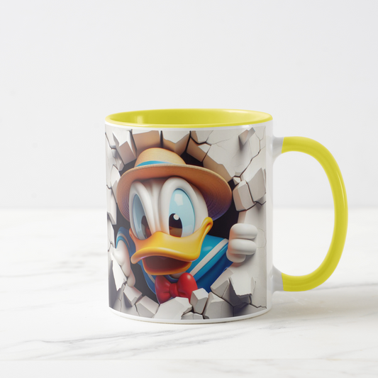 Donald Duck-Inspired Cartoon Character Mug