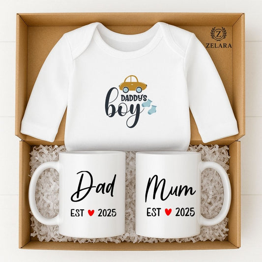 New Baby Boy Parents Gift Set - Daddy's Boy