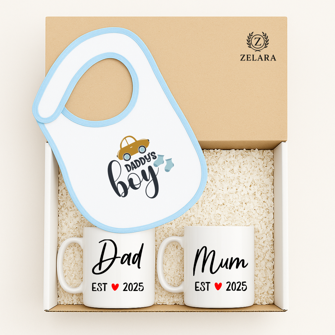New Baby Boy Parents Gift Set - Daddy's Boy