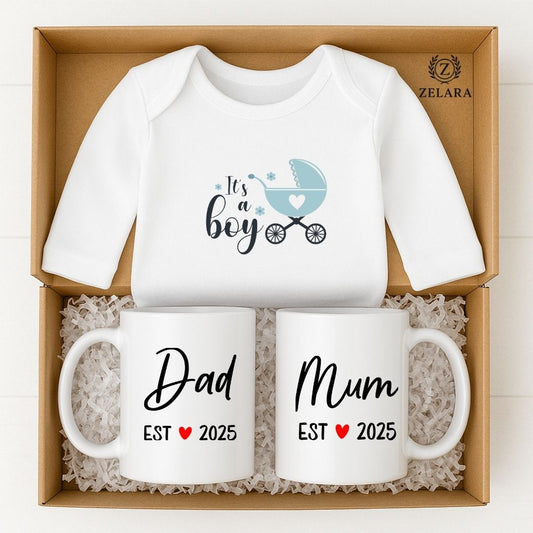 New Baby Boy Parents Gift Set - It's a boy!