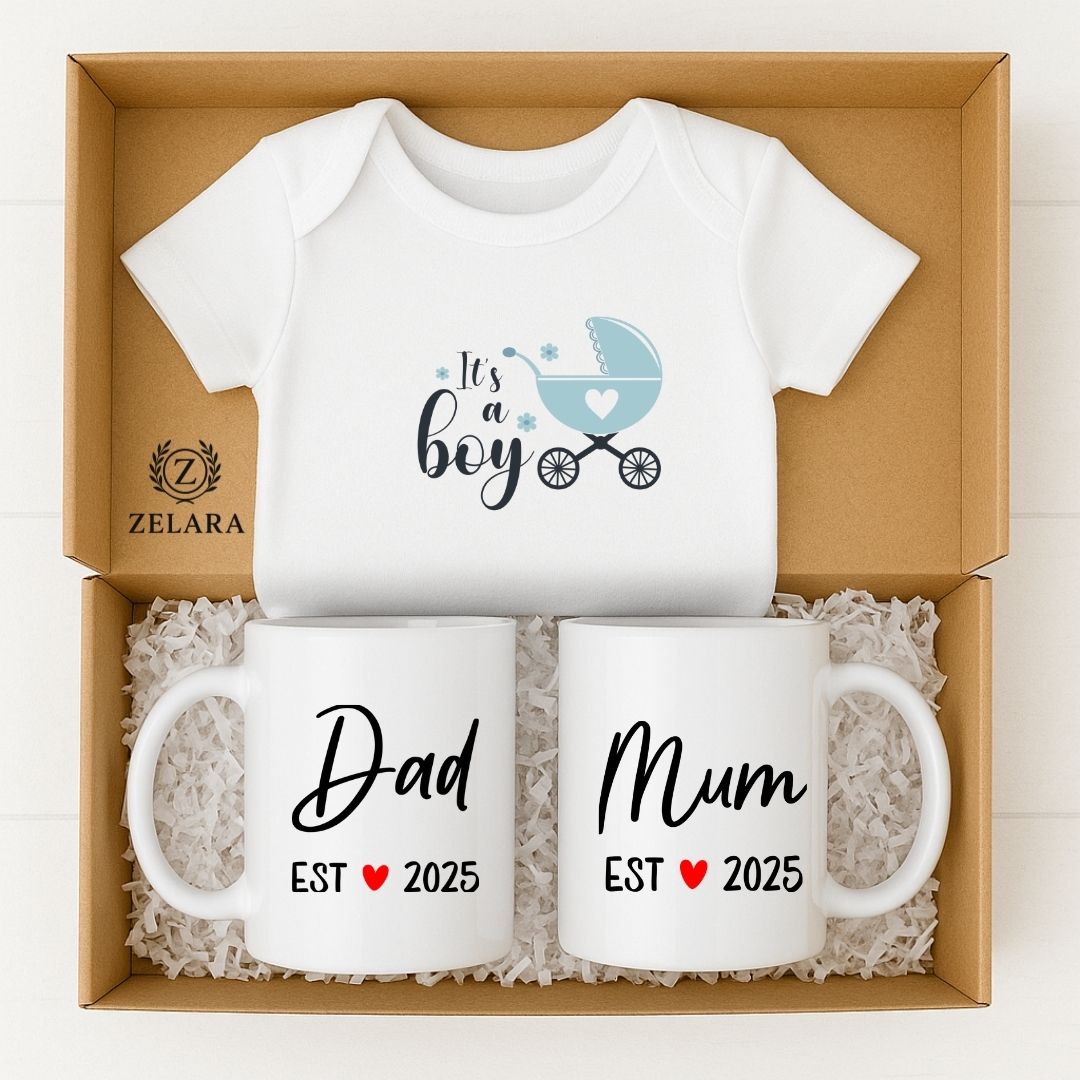 New Baby Boy Parents Gift Set - It's a boy!