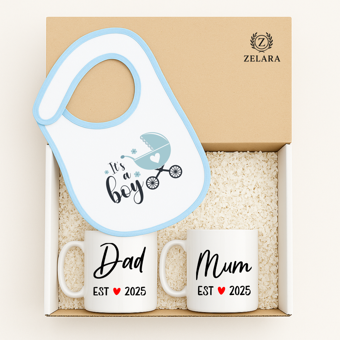 New Baby Boy Parents Gift Set - It's a boy!