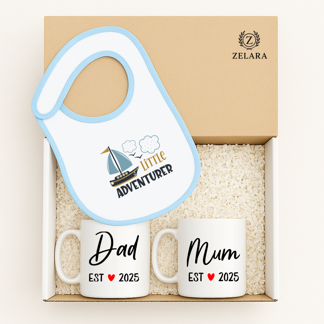 New Baby Boy Parents Gift Set - Little Adventurer