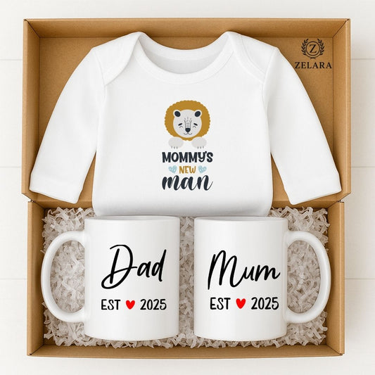 New Baby Boy Parents Gift Set - Mommy's New Man