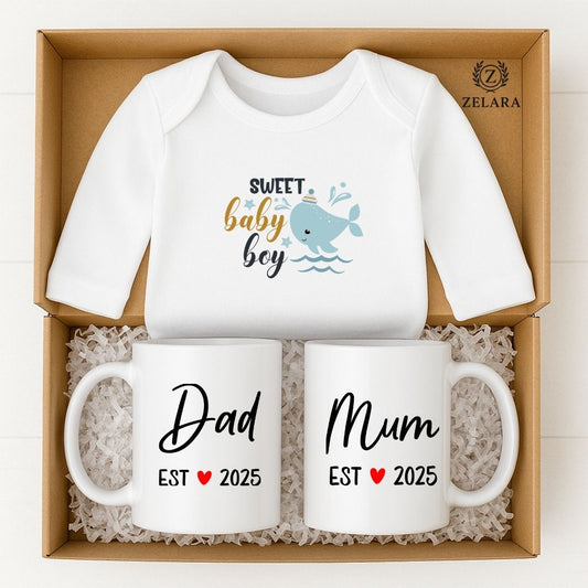 New Baby Boy Parents Gift Set - Sweet Baby Boy