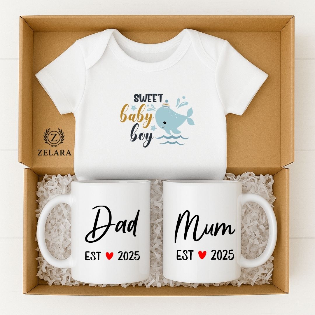 New Baby Boy Parents Gift Set - Sweet Baby Boy