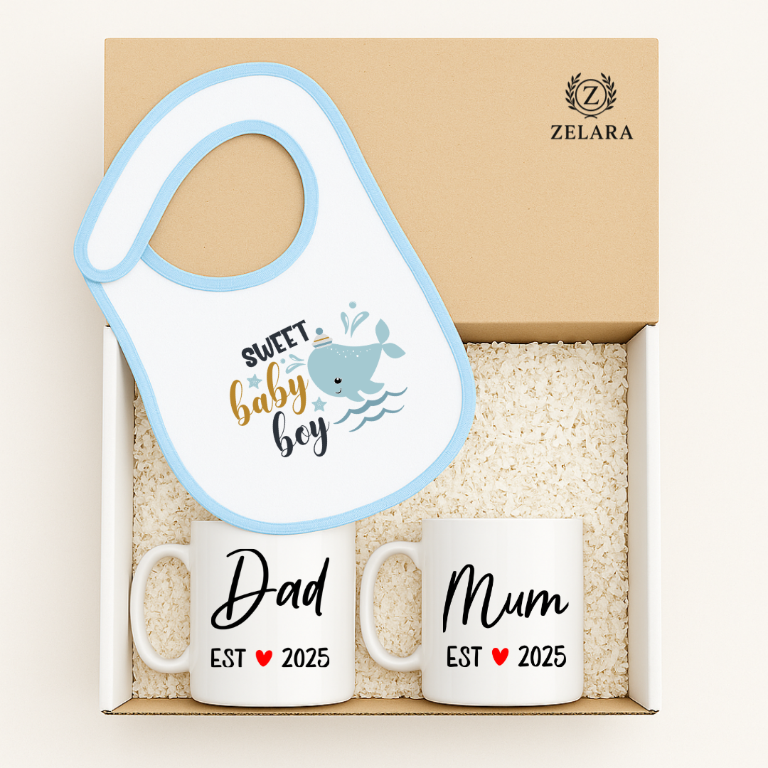 New Baby Boy Parents Gift Set - Sweet Baby Boy
