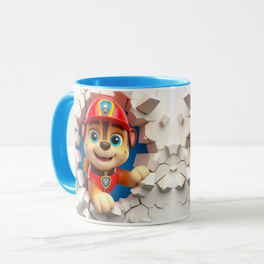 Paw Patrol-Inspired Cartoon Character Mug