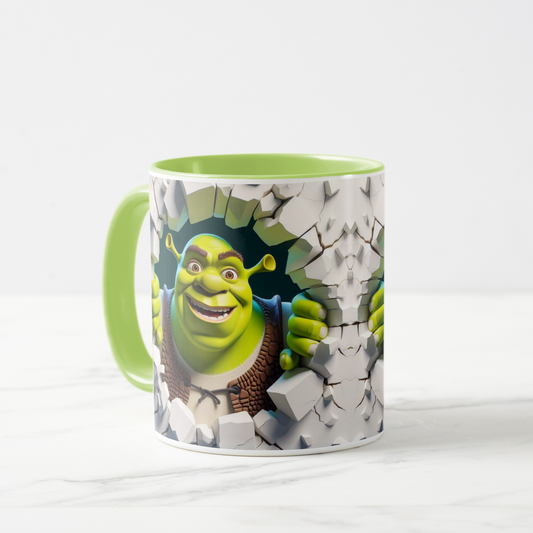Shrek Inspired Cartoon Character Mug