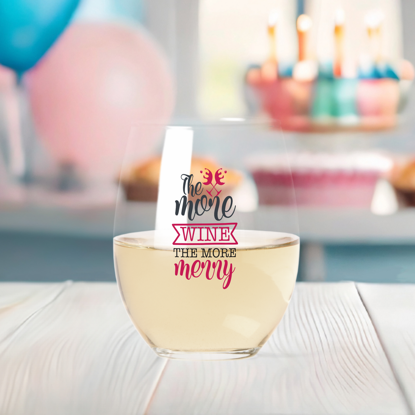 Stemless Christmas Wine Glases