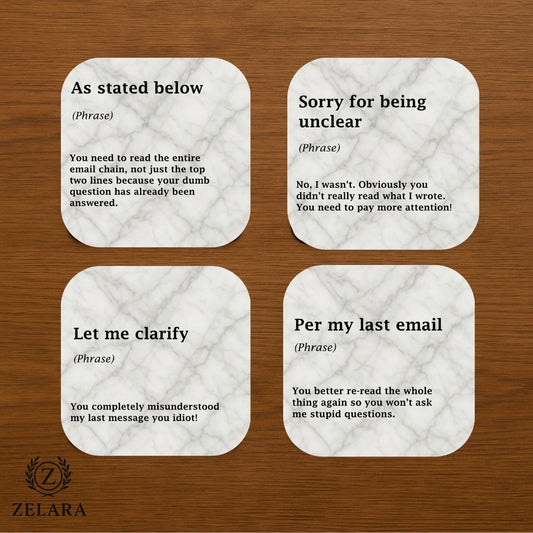 4 Coasters Company Office Humour