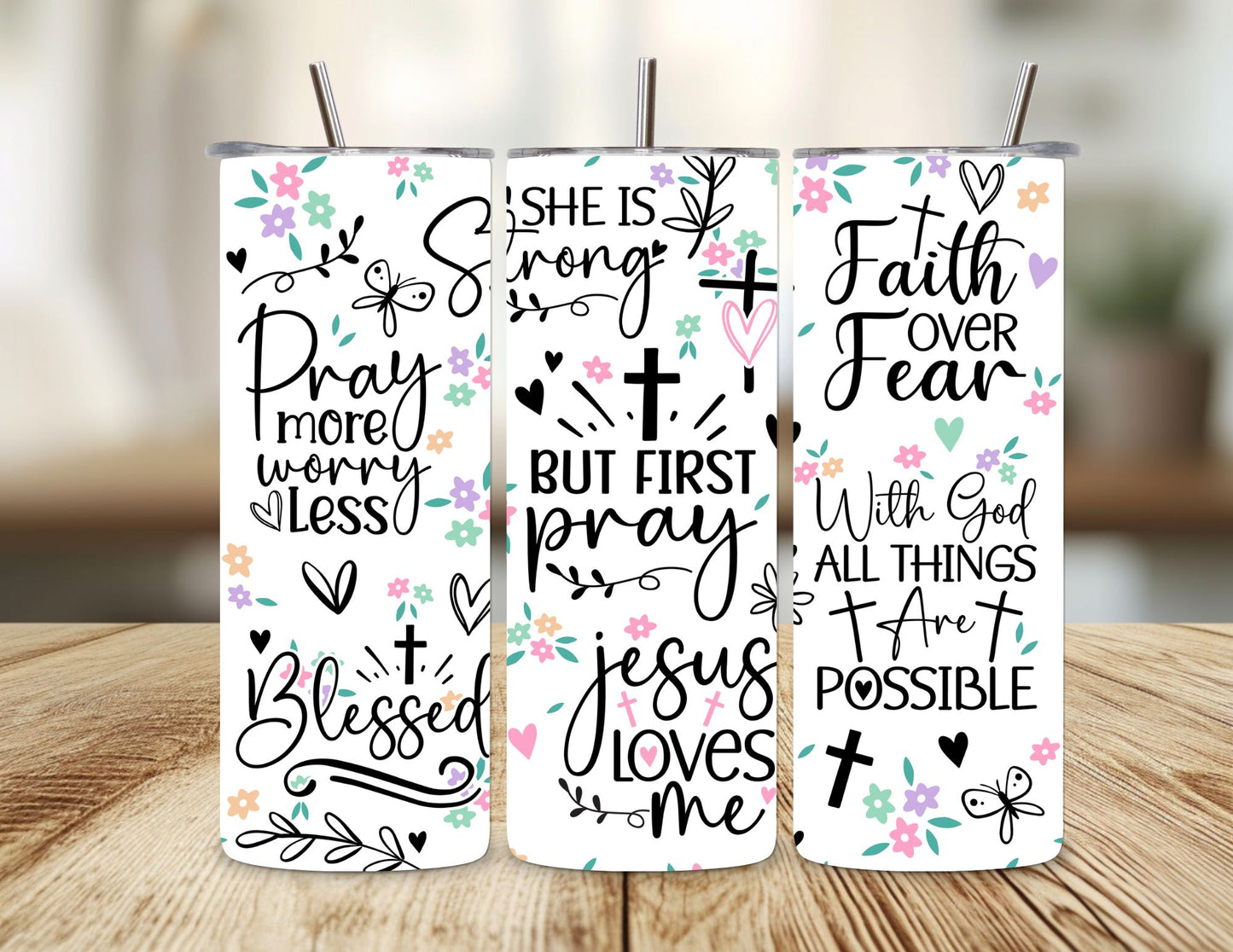 But First Pray Christian Tumbler – 600ml / 20oz