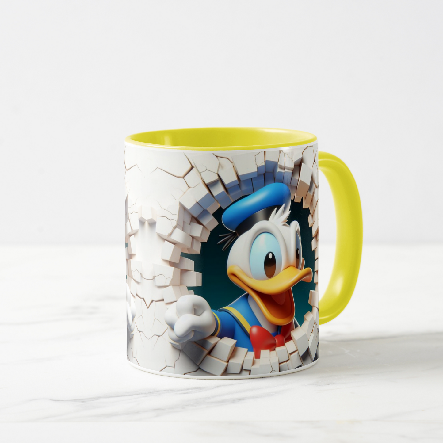 Donald Duck-Inspired Blue Cap Cartoon Character Mug