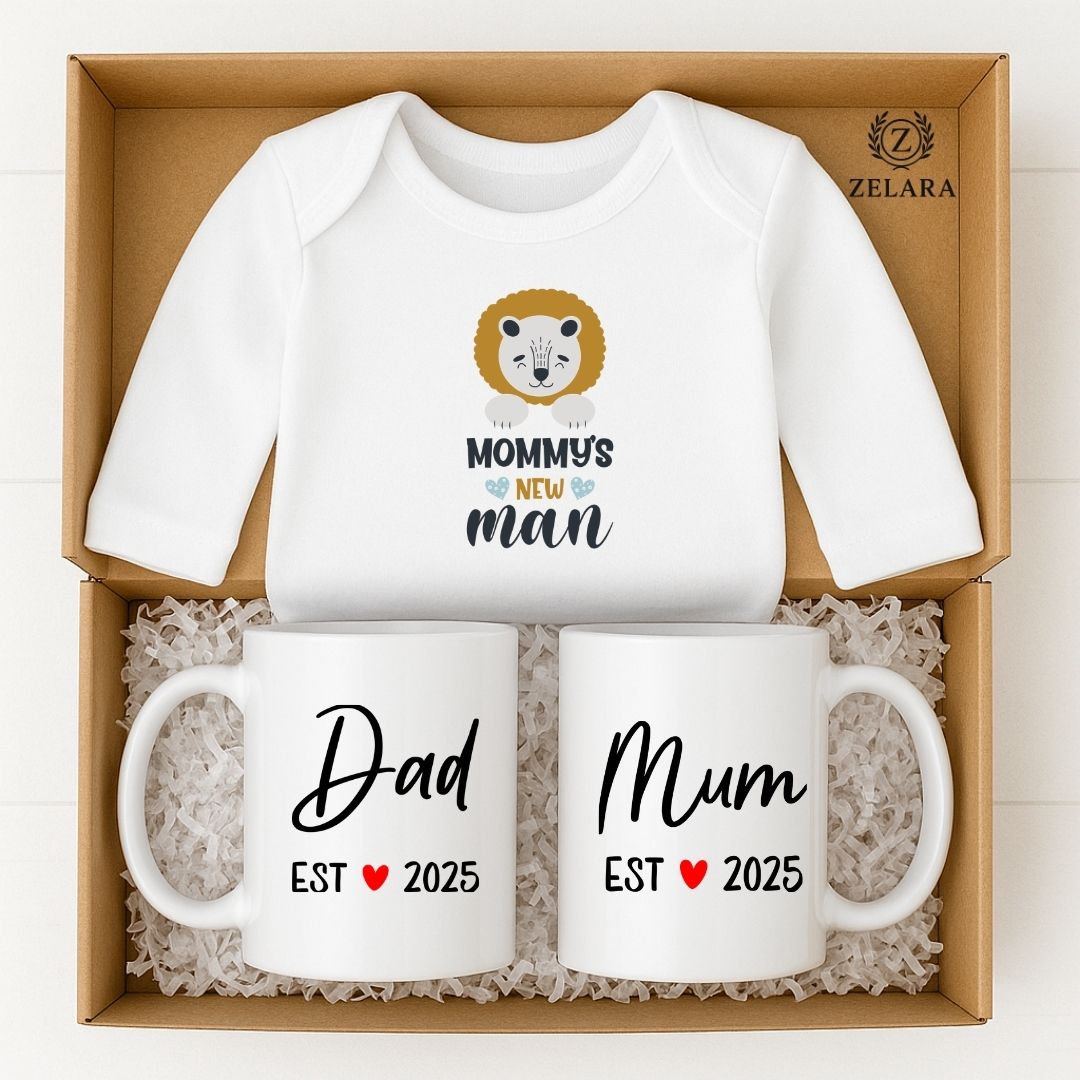 New Baby Boy Parents Gift Set - Mommy's New Man