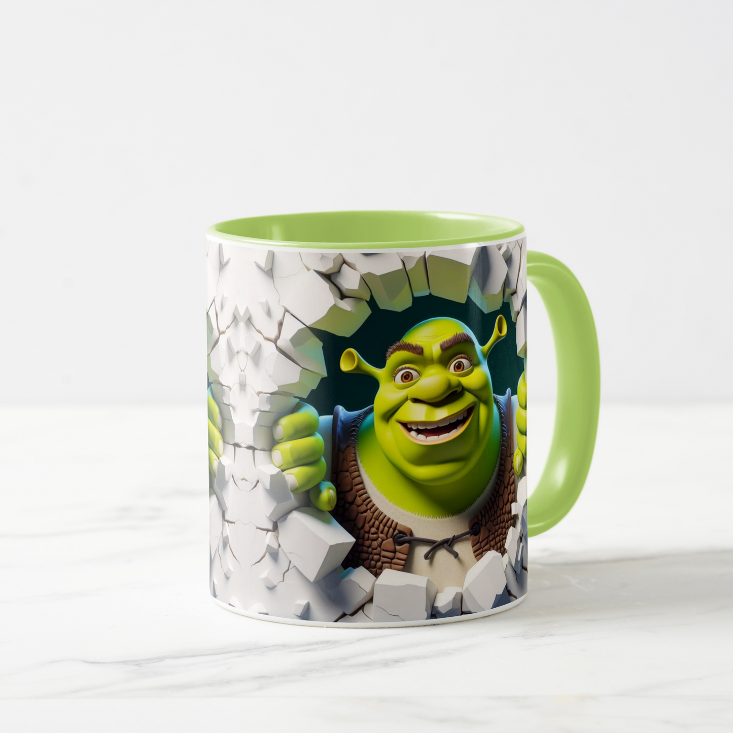 Shrek Inspired Cartoon Character Mug