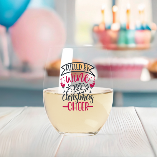 Stemless Christmas Wine Glases