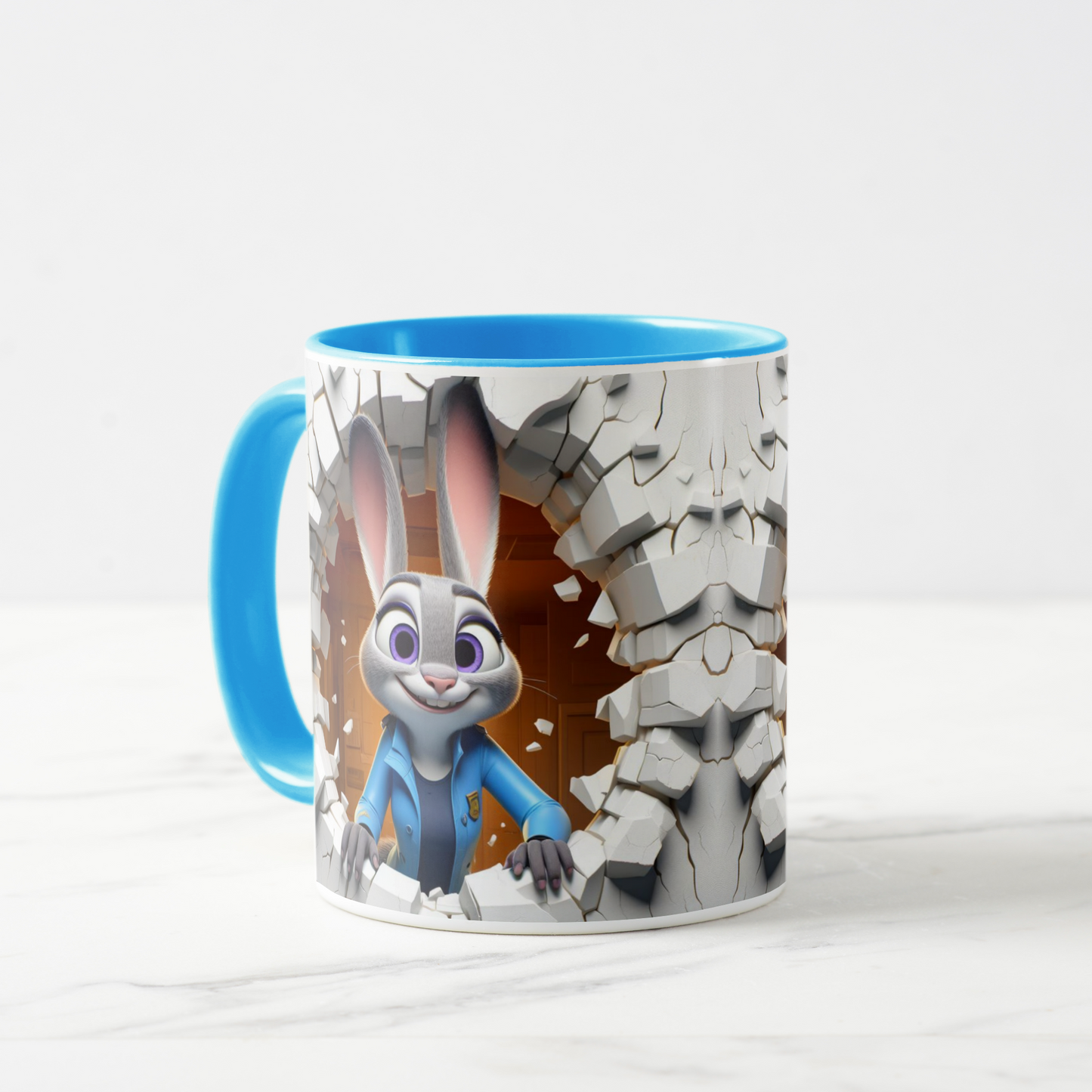 Zootopia Inspired Pink Cartoon Character Mug